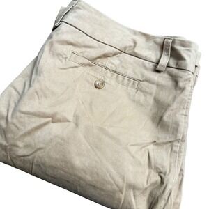 George Designs by Mark Eisen Women's Khaki Twill Pants Size 16 Cotton Blend